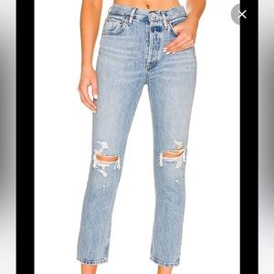 Agolde Riley High Rise Straight Crop Jeans Size 28